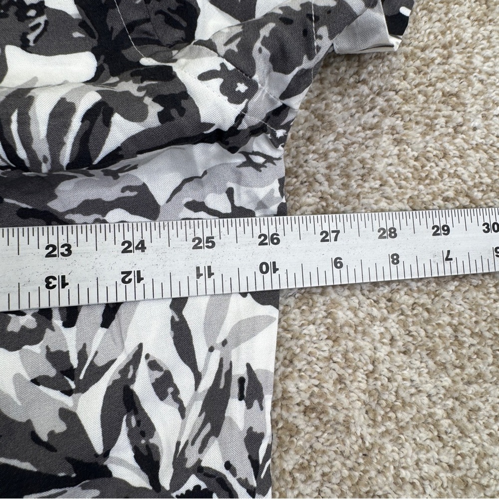 NEW JF  J. Ferrar Men's Black Gray White Floral casual Shirt men’s size XXL Slim - Picture 7 of 15